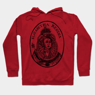 Woodcut Queen Elizabeth I Portrait Hoodie